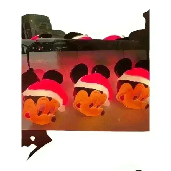Vintage Disney Mickey Mouse 10 Light Christmas Decor Set Multicolor - Picture 9 of 11